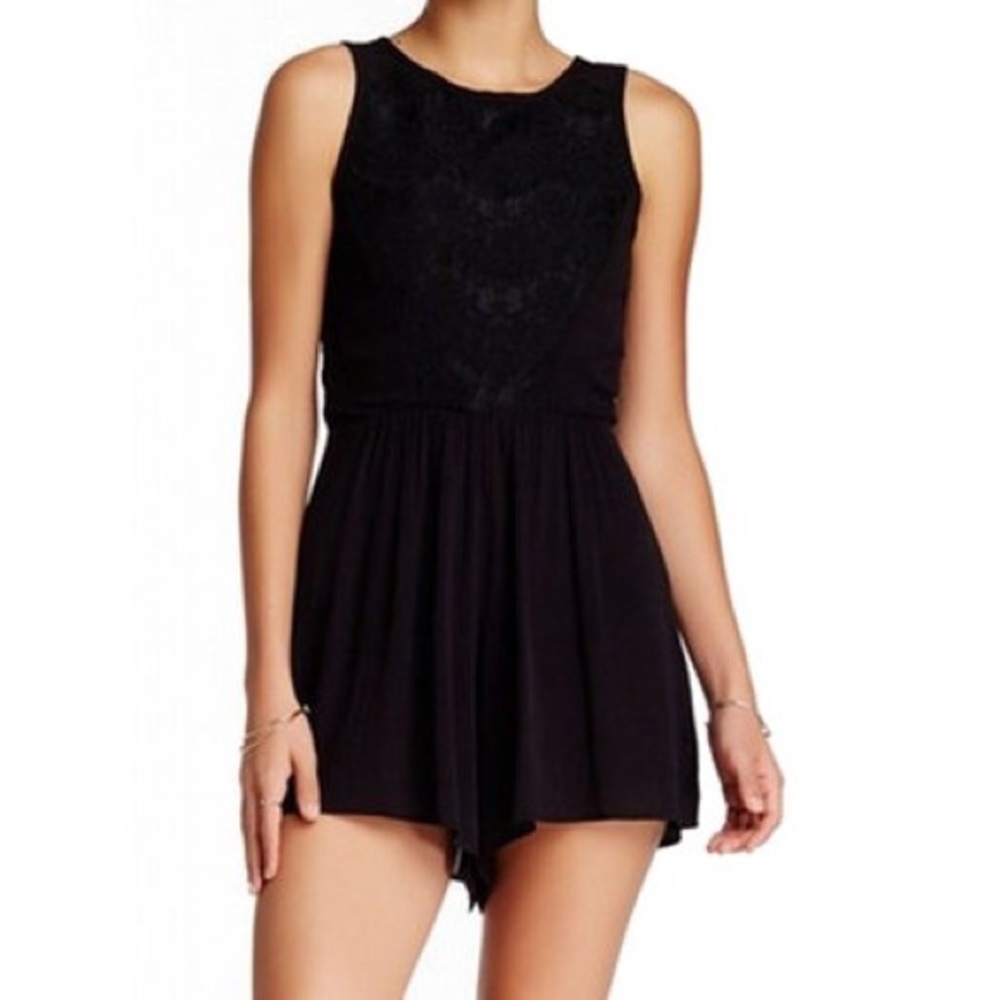 NEVER WORN Black lace romper